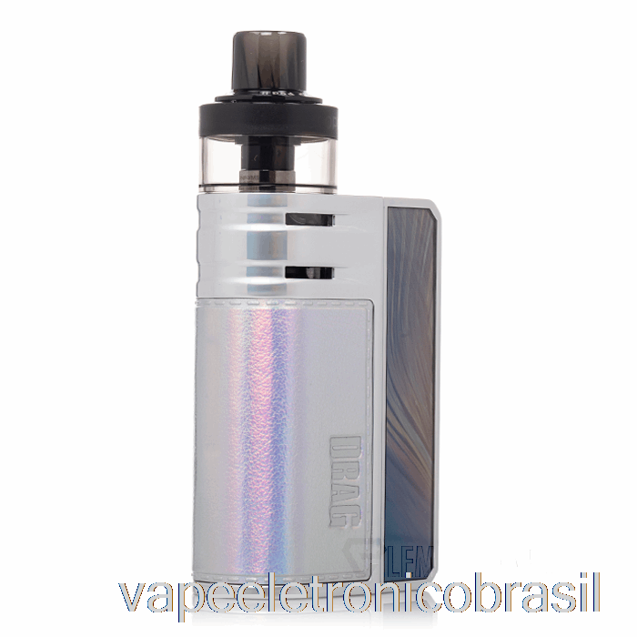 Vape Recarregável Voopoo Drag E60 Pod Mod Kit Arco-íris Prata